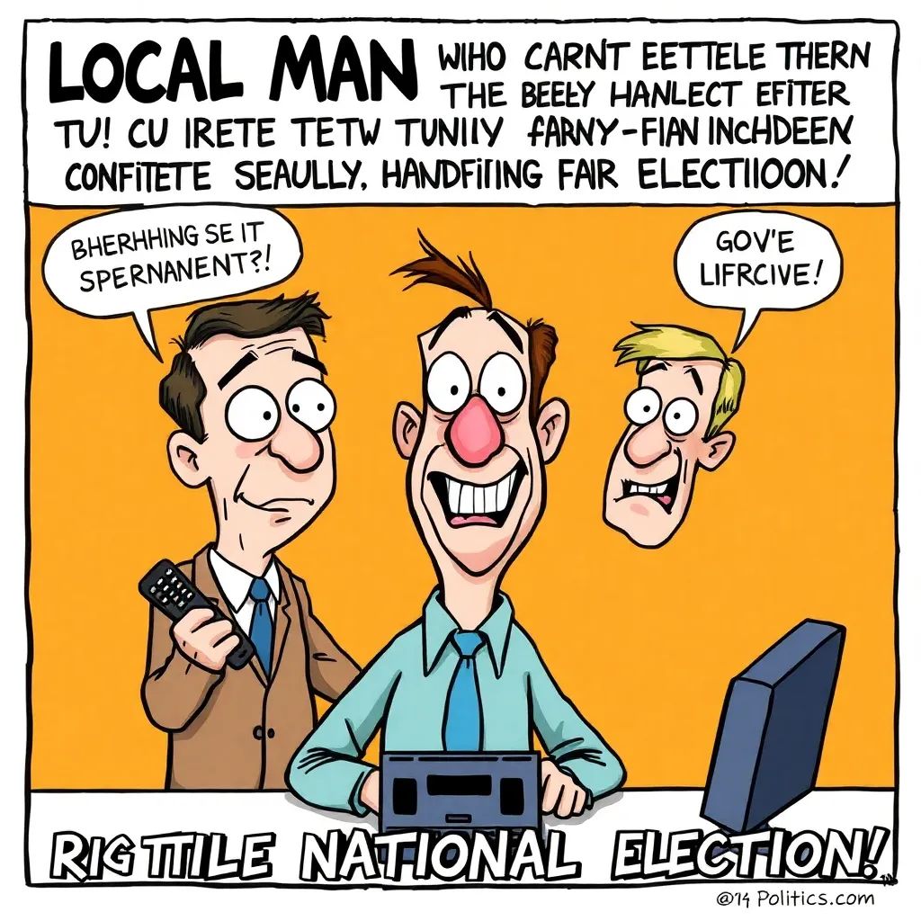 Local Man Who Can't Even Operate TV Remote Confident He Can Single-Handedly Rig Entire National Election