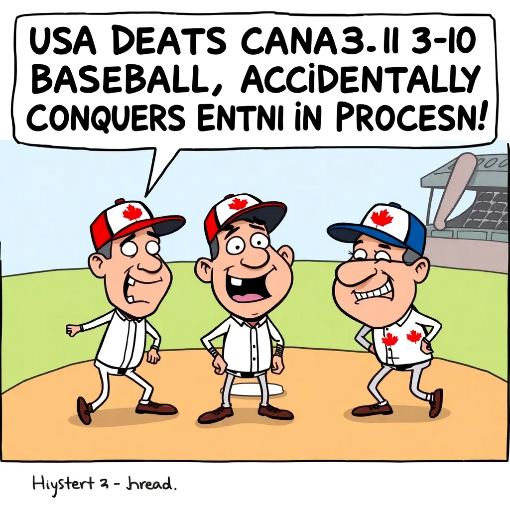 USA Defeats Canada 3-0 in Baseball, Accidentally Conquers Entire Nation in Process