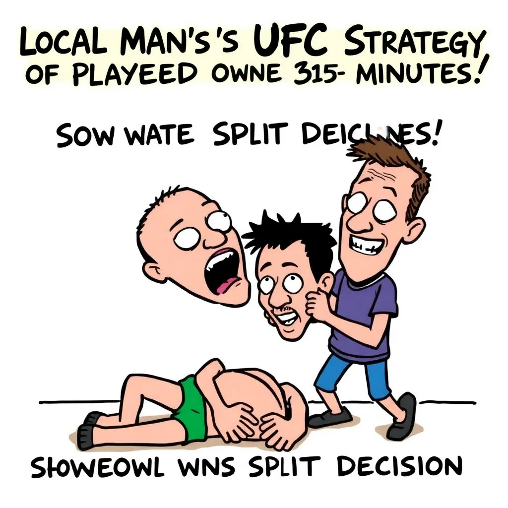 Local Man's UFC Fight Strategy of Playing Dead for 25 Minutes Somehow Wins Split Decision