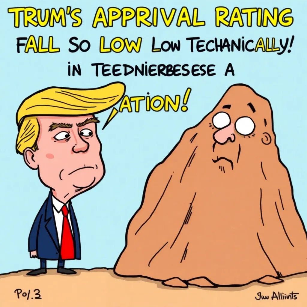 Trump's Approval Rating Falls So Low It Technically Becomes a Geological Formation