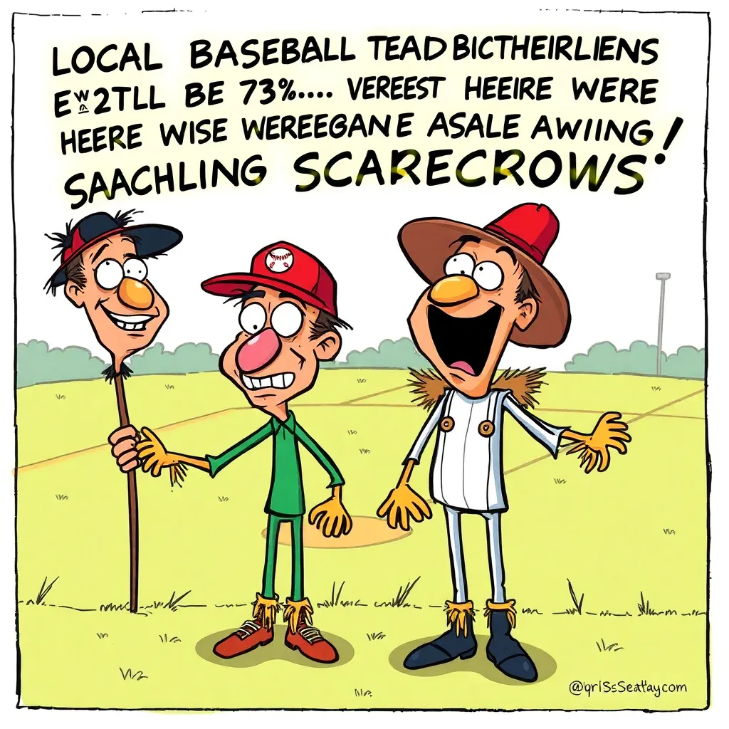 Local Baseball Team Discovers 73% of Their Wins Were Due to Accidentally Playing Against Scarecrows