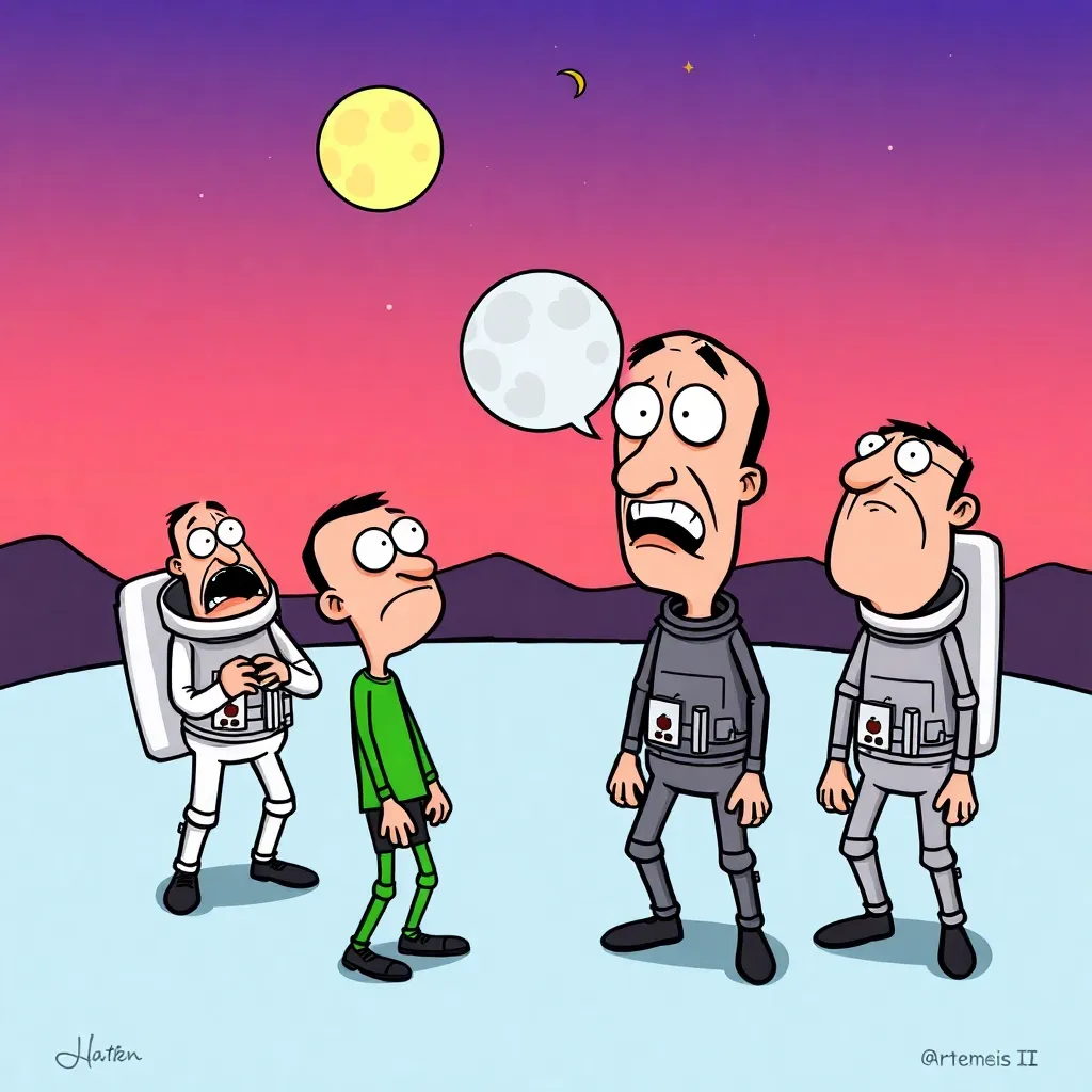 Artemis II Astronauts Embarrassingly Discover Moon Has Been Following Them This Entire Time