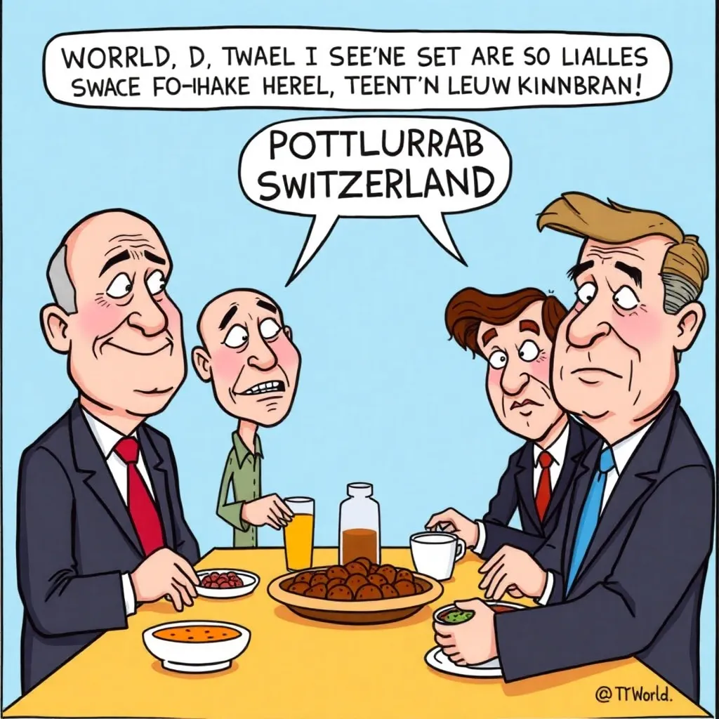 World Leaders Desperately Try to Save Peace Talks by Hosting Awkward Potluck Dinner in Neutral Switzerland