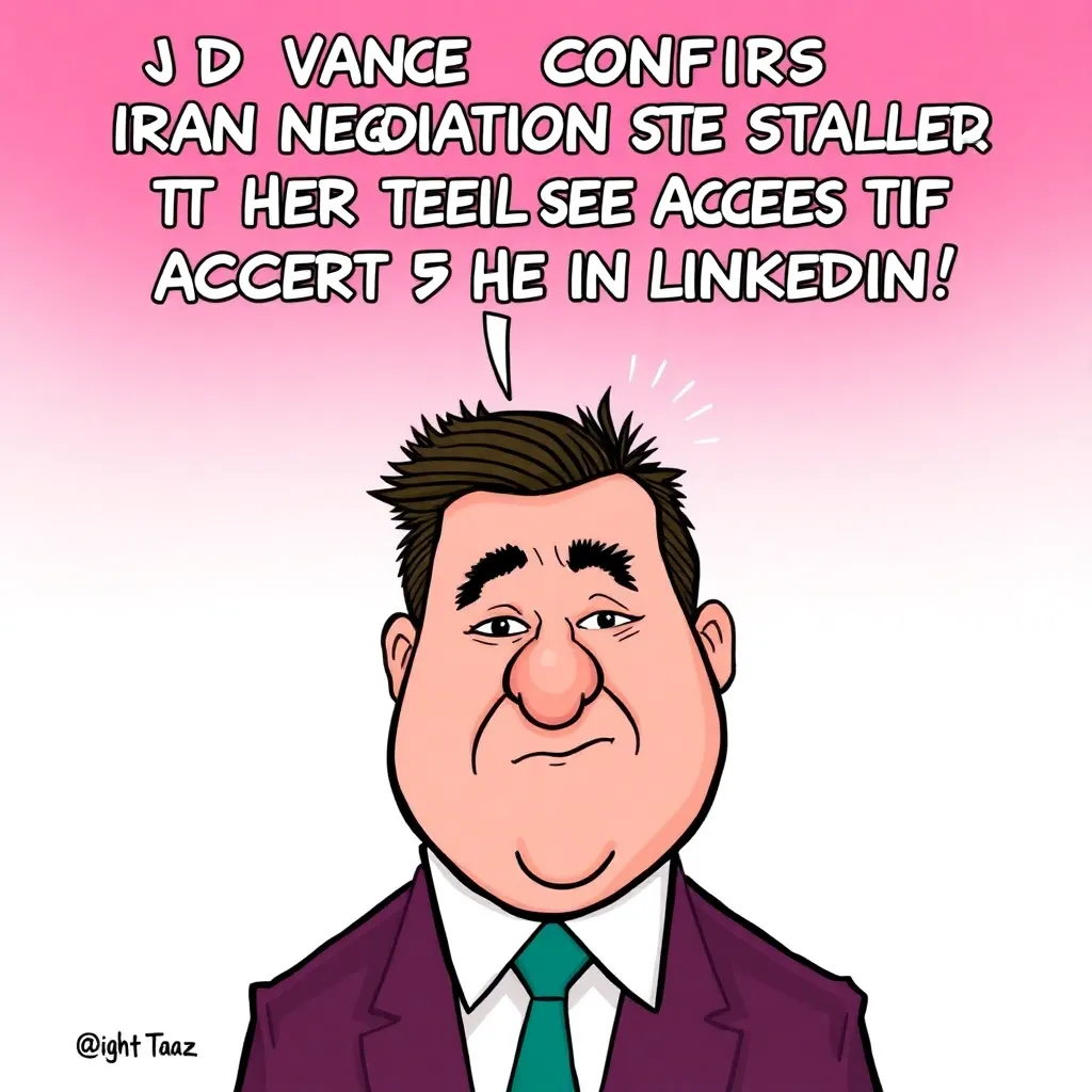 JD Vance Confirms Iran Negotiations Stalled After Tehran Refuses to Accept His Friend Request on LinkedIn