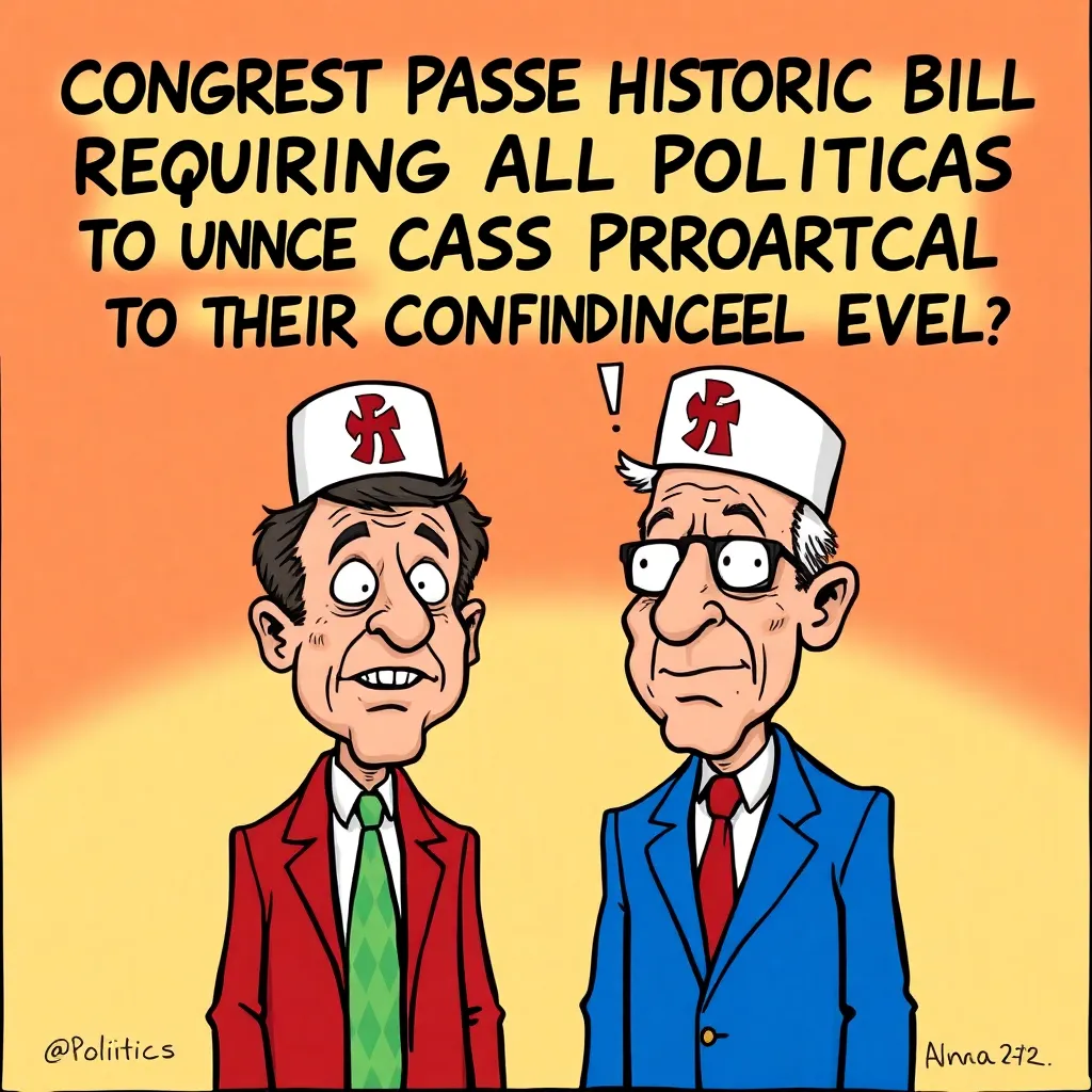 Congress Passes Historic Bill Requiring All Politicians To Wear Dunce Caps Proportional To Their Confidence Level