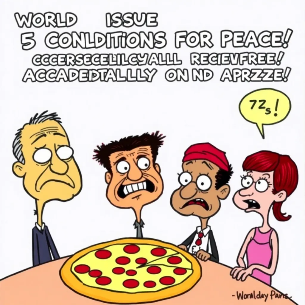 World Leaders Issue 5 Conditions For Peace, Accidentally Order 5 Conditions On A Pizza