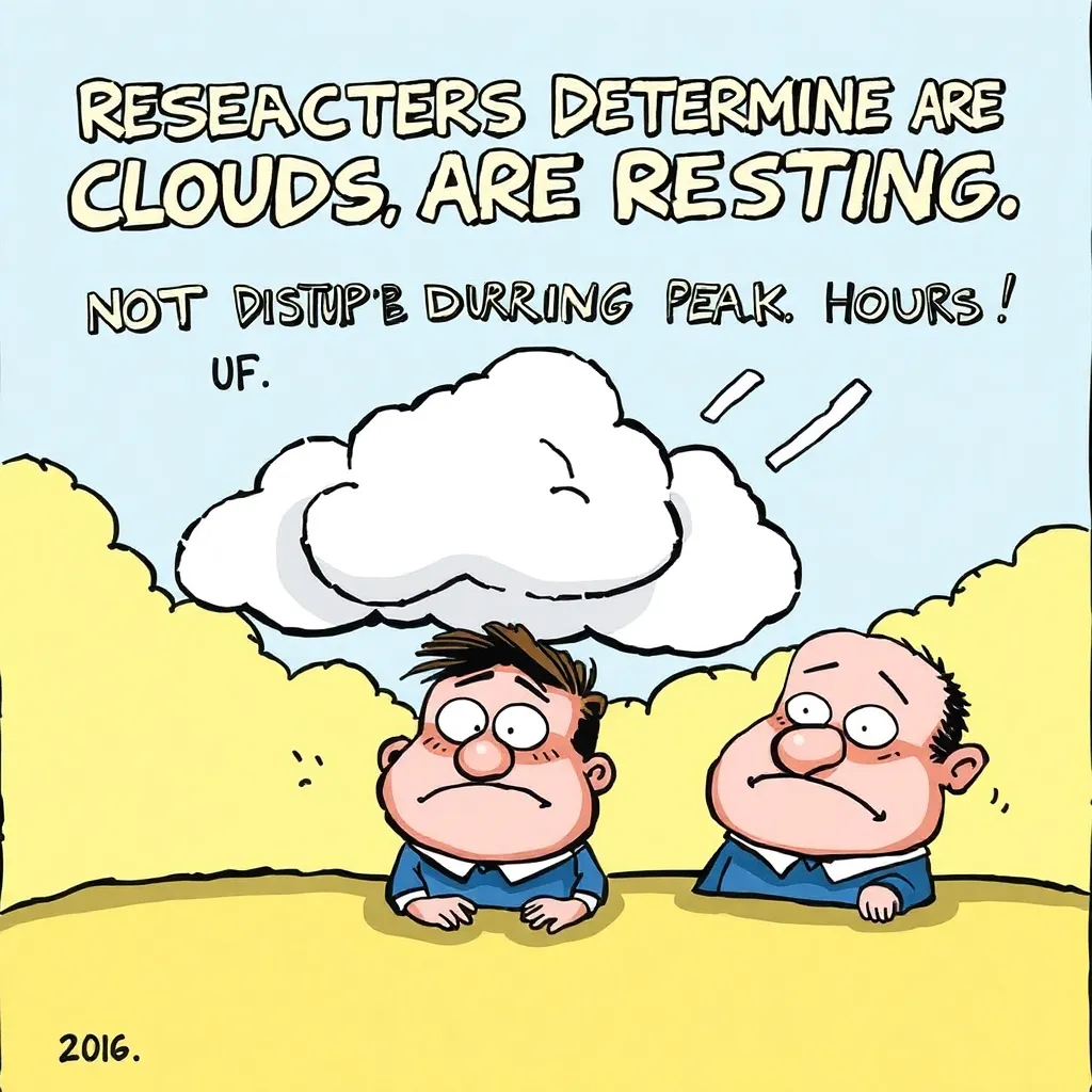Researchers Determine Clouds Are Resting and Request Public Not Disturb Them During Peak Hours
